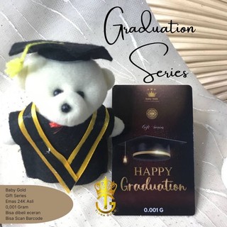 Jual BABY GOLD GIFT SERIES HAPPY GRADUATION BLACK TOGA WISUDA 0,001GRAM ...