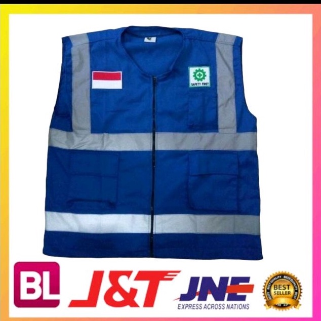 Jual Rompi Safety Bahan Drill Plus Logo K3 Dan Logo Benderarompi Kerja