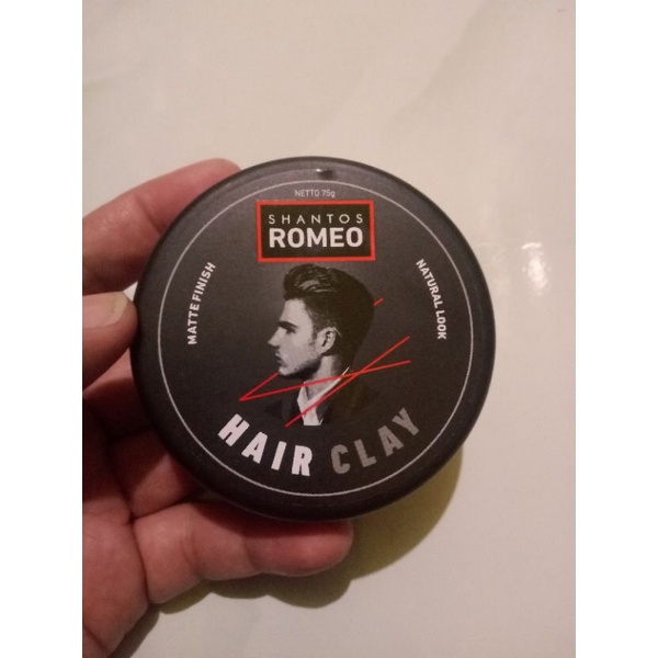 Jual Shantos Romeo Hair Clay Matte Finish Natural Look 75 g Shopee