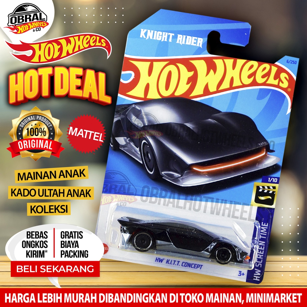 Jual Hot Wheels Reguler Hw Kitt Concept Silver Black Shopee Indonesia