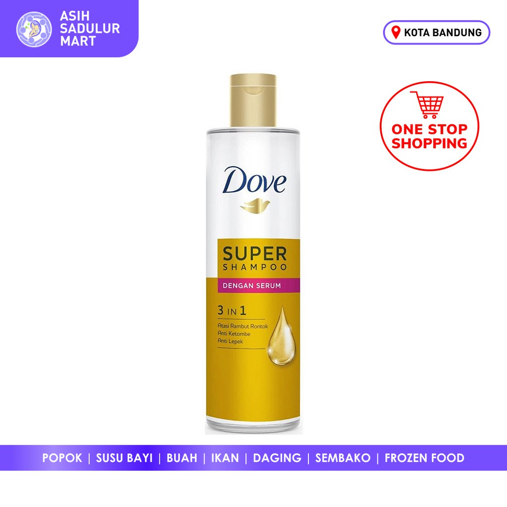 Jual Dove Super Shampoo Serum 3 in 1 125ml Sampo Promo Murah Bandung