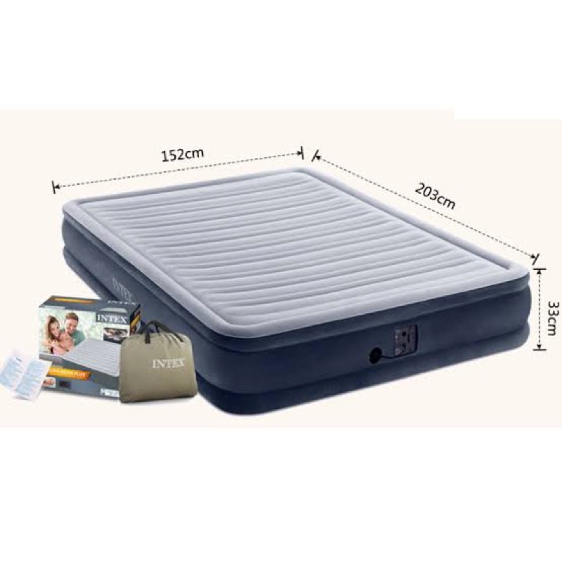 Jual DuniaKasurAngin - Kasur Angin Intex 67770 Built in Pump Durabeam ...