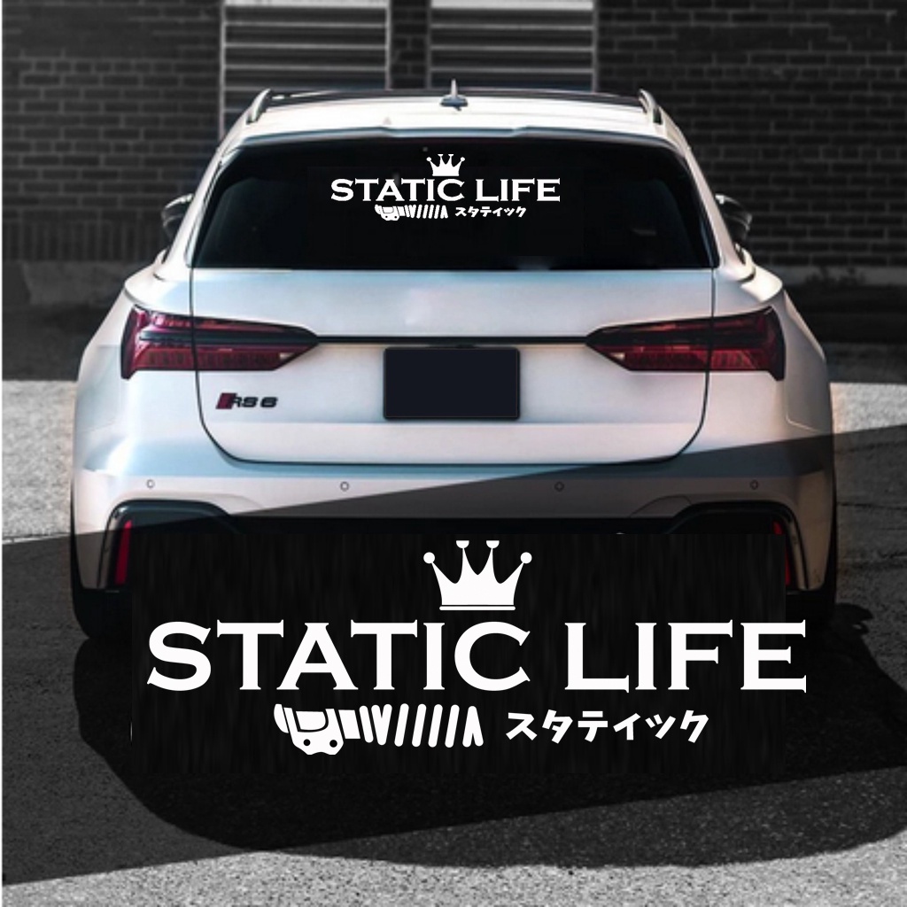 Jual stiker mobil jdm static life .cutting sticker jdm static life