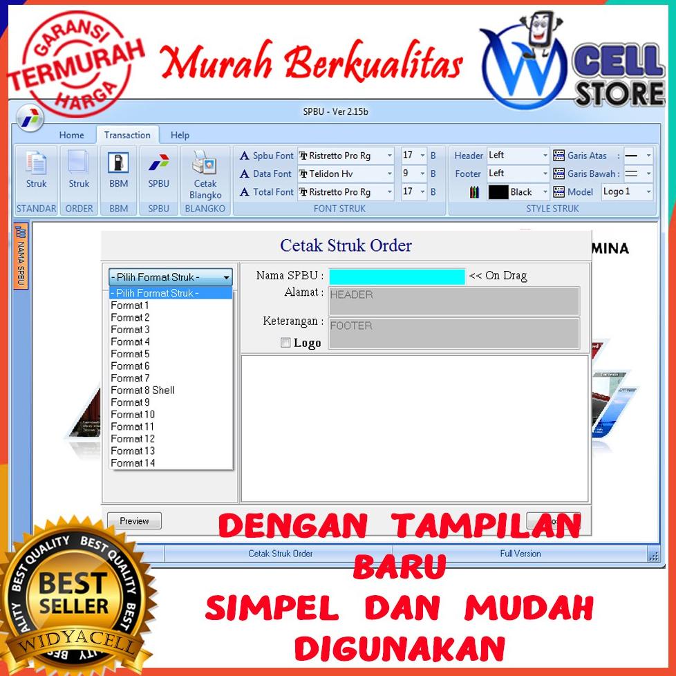 Jual Kode 86 Update 2021 Software Aplikasi Program Cetak Struk Nota Faktur Bon Spbu 7544