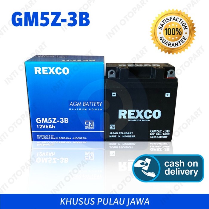 Jual (COD) Accu Aki Motor AGM GT6-A (GM5Z-3B) REXCO | Shopee Indonesia