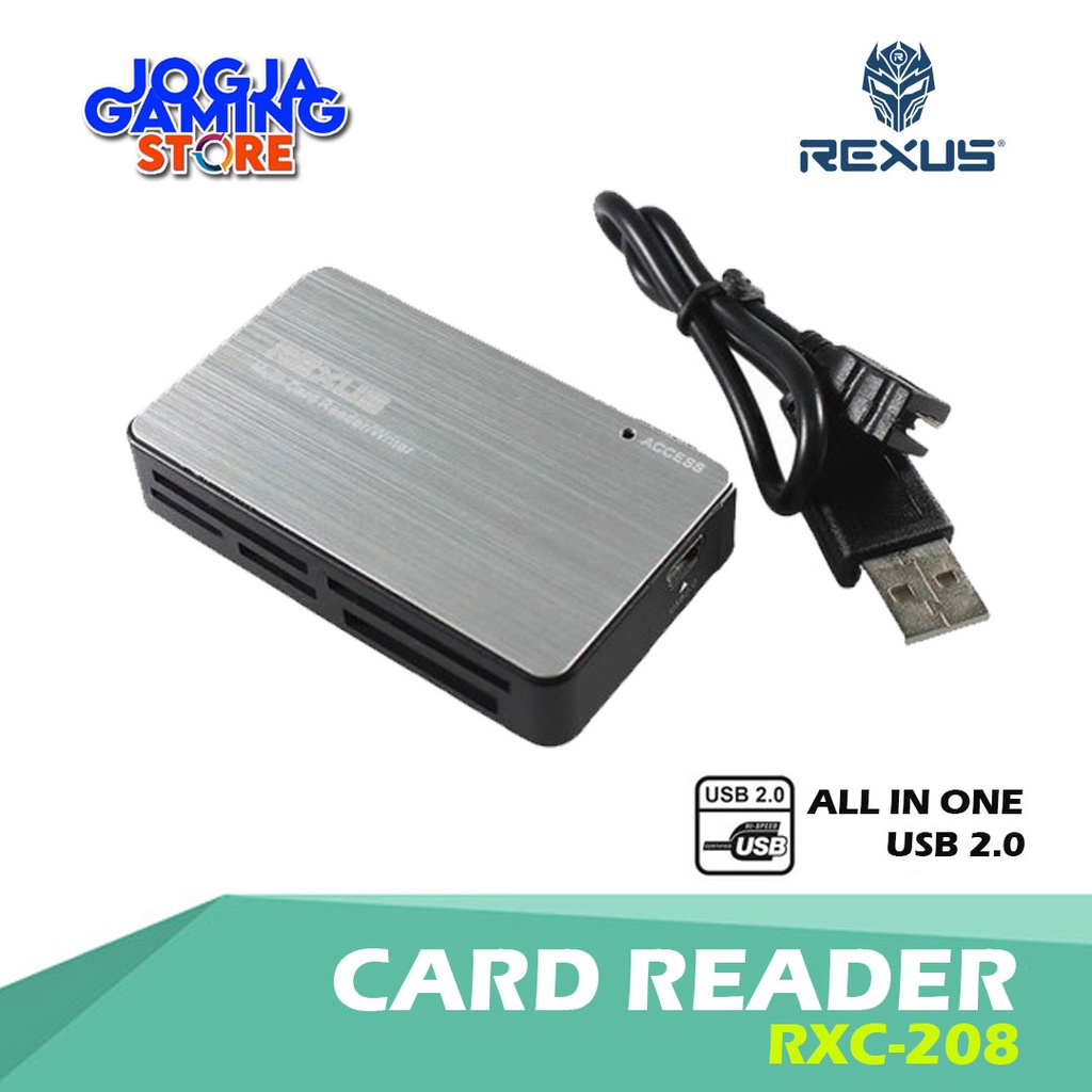 Jual REXUS RXC-208 USB 2.0 CARD READER ALL IN ONE | Shopee Indonesia