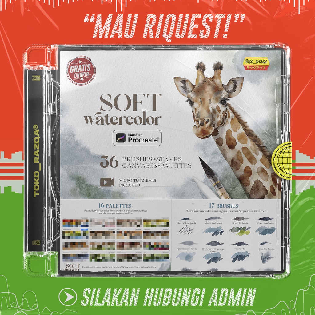 Jual Soft watercolor Procreate brushes | Shopee Indonesia