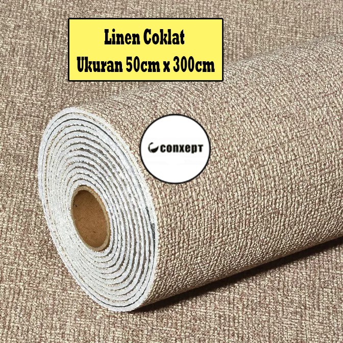 Jual TT Wallpaper Foam Linen Coklat 3D Roll | Shopee Indonesia