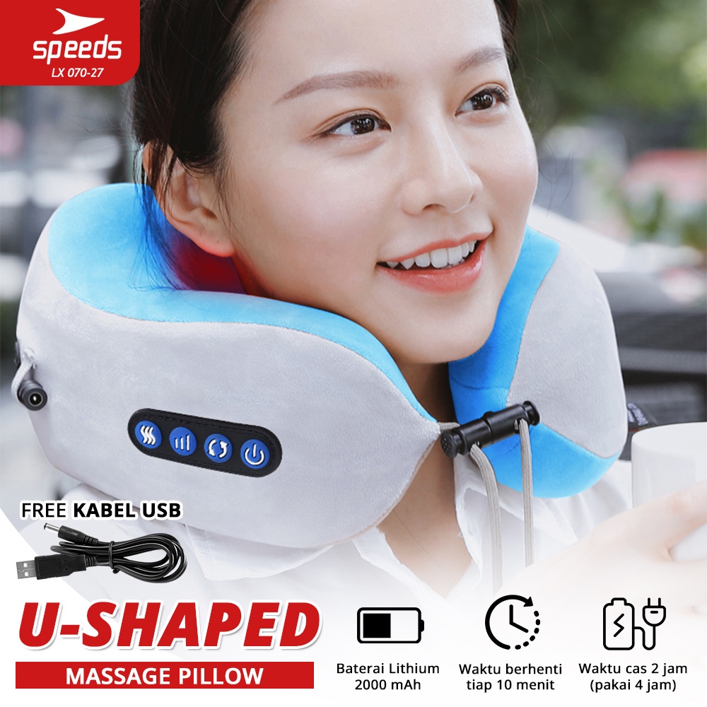 Jual SPEEDS Bantal Pijat Leher Bentuk U Neck Pillow Alat Pijat Terapi