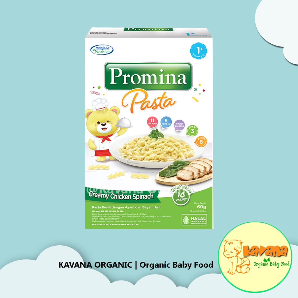 Jual Promina Pasta Creamy Chicken Spinach | Pasta 12+ | MPASI | Shopee