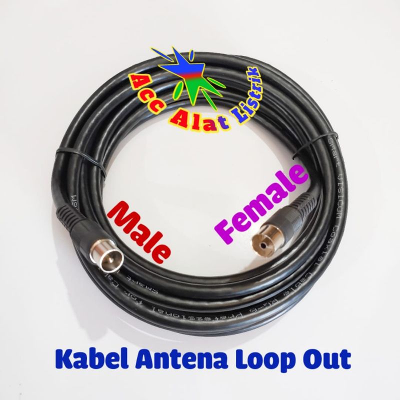 Jual Kabel Antena TV LOOP OUT Set Top Box TV Digital Coaxial RG-6 ...