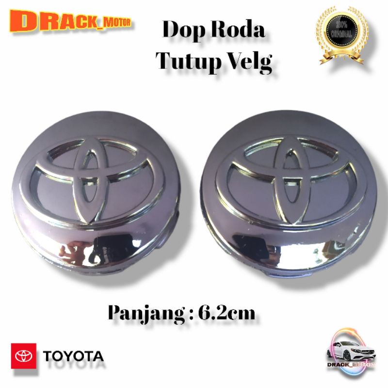 Jual DOP RODA TOYOTA AVANZA 2012-2015 FULL CHROME DIAMETER 6.2cm ...