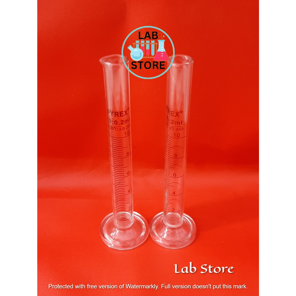 Jual Gelas Ukur Gelas Ukur 10ml Measuring Cylinder 10ml Pyrex Tabung Ukur 10ml Pyrex 8700