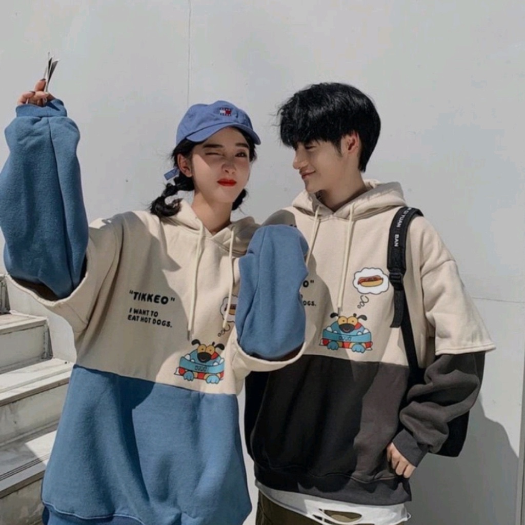 Hoodie couple 2024 korean style