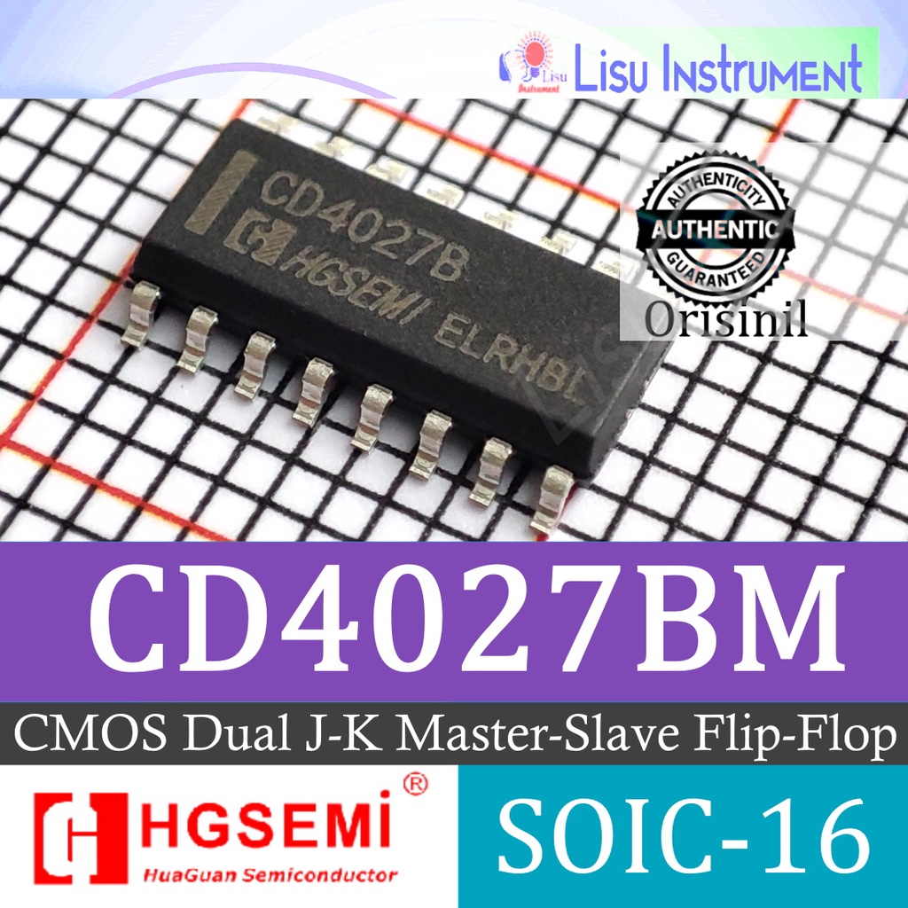 Jual CD4027BM Master-Slave FlipFlop SOP-16 HGSemi Original CD4027B ...