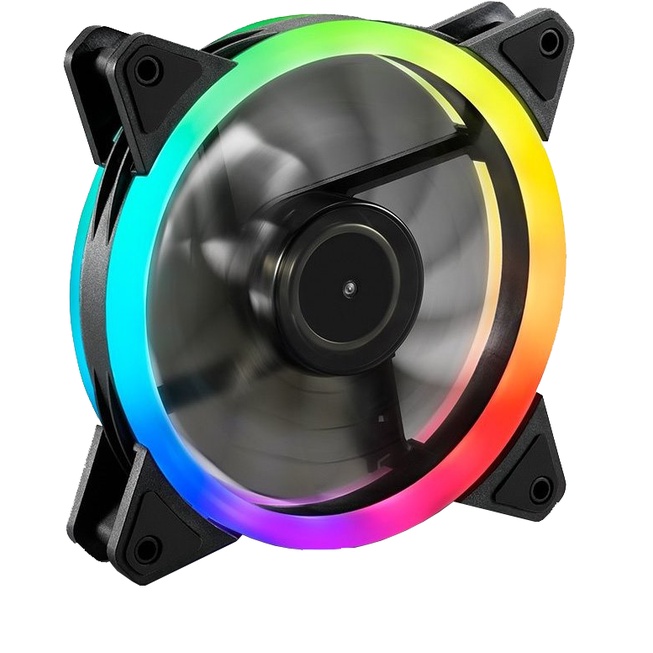 Jual FAN CASING RGB 12CM / FAN CHASING RGB / CPU COOLER RAINBOW / Model ...