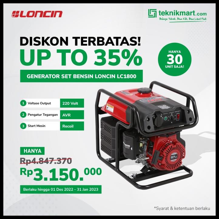 Jual Genset Generator Set Bensin Loncin Lc Watt Shopee