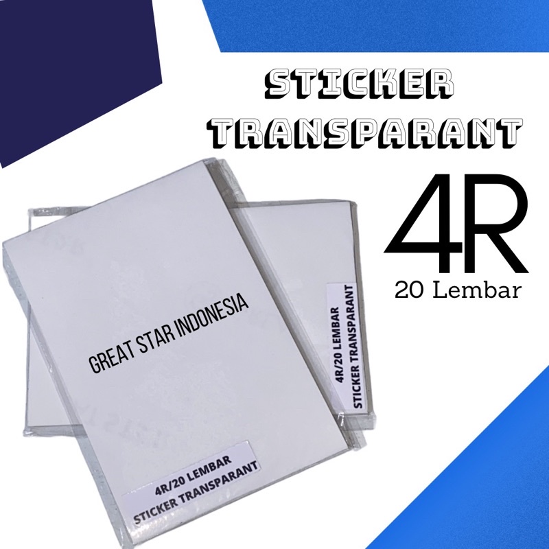 Jual STICKER TRANSPARANT 4R NO WATERPROFF | Shopee Indonesia