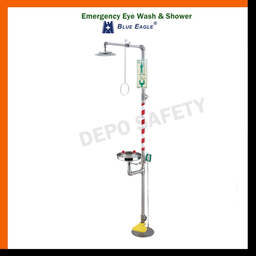 Jual Haws Emergency Eyewash Shower Eye and Face Wash Station Blue Eagle