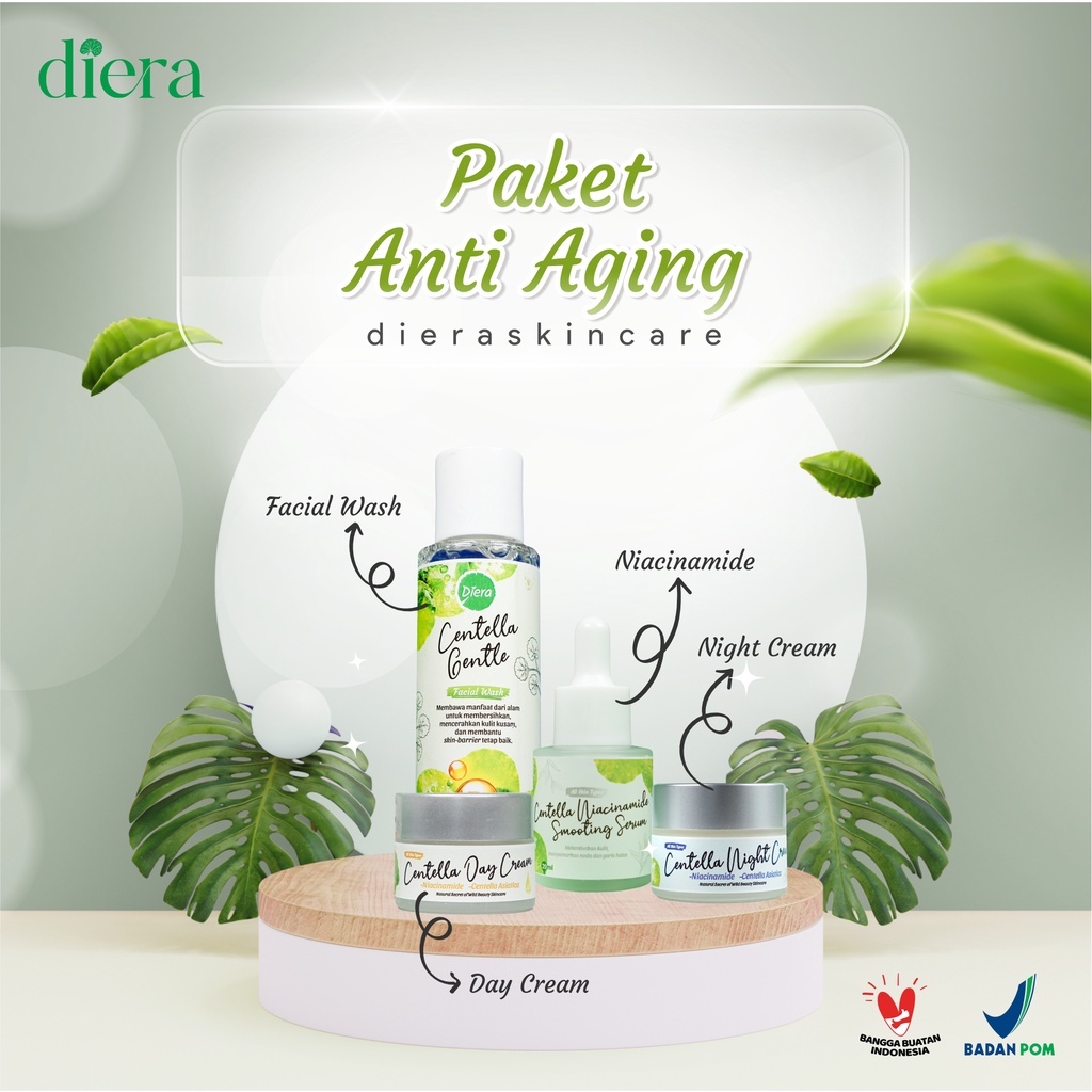 Jual Paket Diera Penuaan Dini Anti Aging Centella Night Cream Centella Day Cream Centella