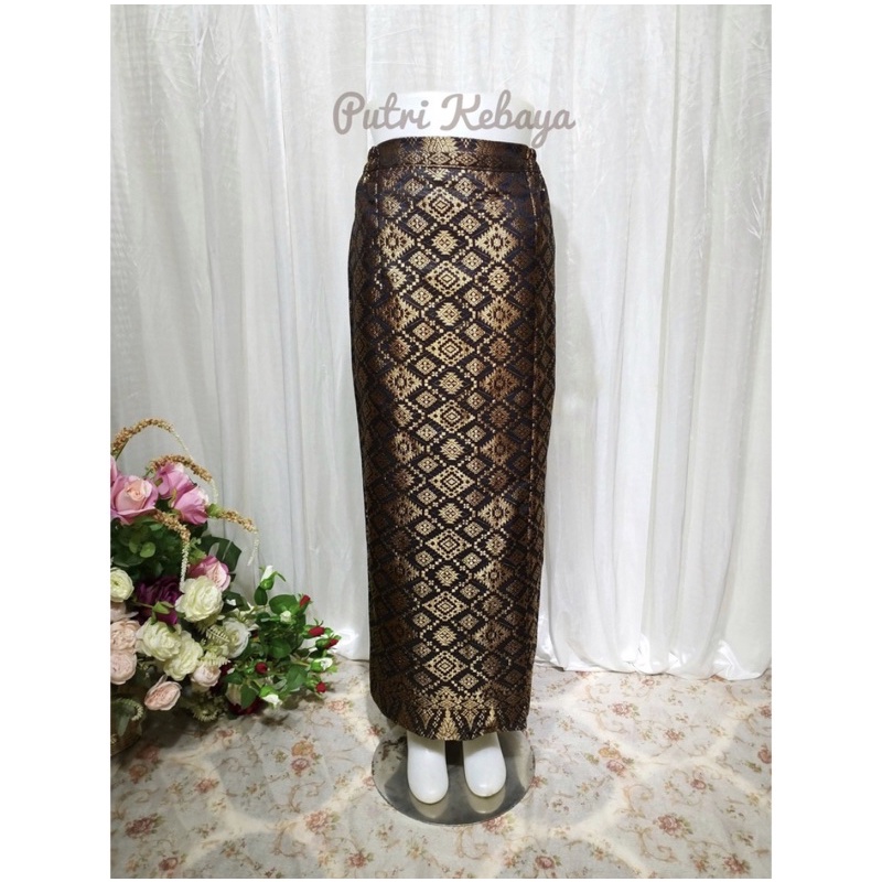 Jual ROK SONGKET/ROK SPAN/ROK SONGKET PALEMBANG LANGSUNG PAKAI ROK SPAN ...