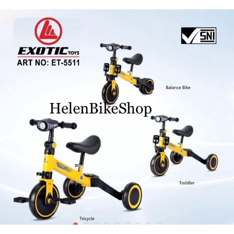Jual Sepeda Roda 3 Exotic Et-5511 | Shopee Indonesia