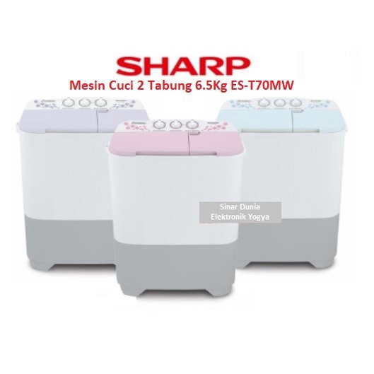 Jual MESIN CUCI SHARP EST 70 MW 7 KG 2 TABUNG 70MW 7KG PURE MAGIC LOW ...