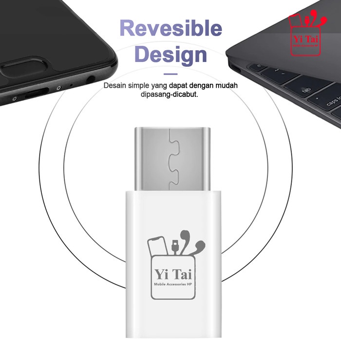 Jual YI TAI - CV02 Converter Micro USB ke Type C Good Quality | Shopee ...