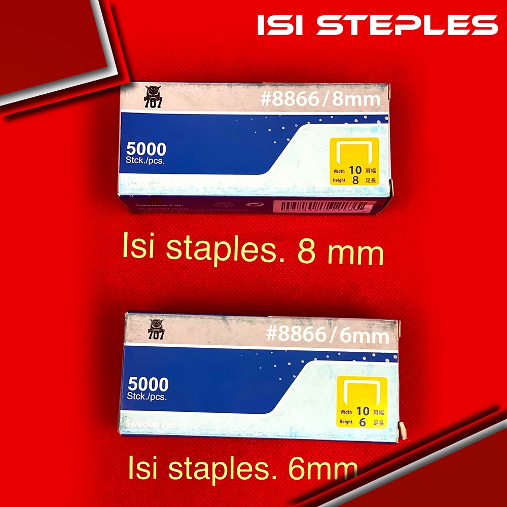 Jual Isi Staples 6mm,8mm/Besi Staples 6mm,8mm | Shopee Indonesia