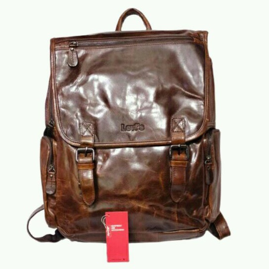 Jual TAS RANSEL LEVIS ORIGINAL FULL KULIT/TAS RANSEL WANITA KULIT ASLI ...