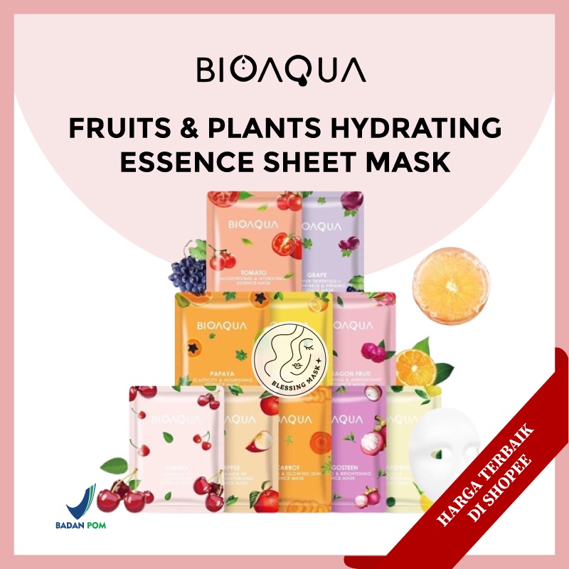 Jual Bpom Bioaqua Sheet Mask Hydrating Essence Face Mask Bio Aqua Shopee Indonesia