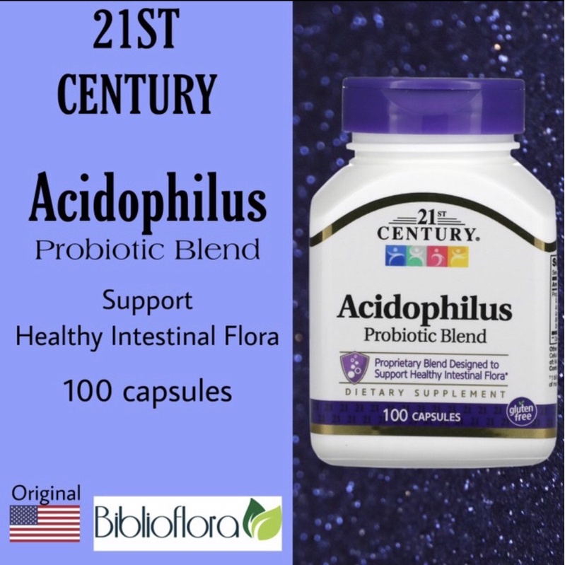 Jual 21st Century Acidophilus Probiotic Blend 100 Capsules Intestinal ...