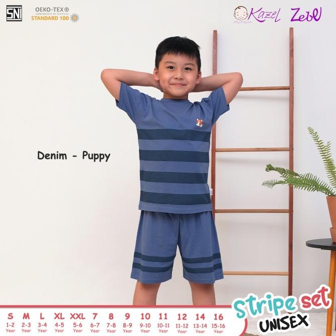 Jual Zebe Stripe Set Motif Unisex Edition 6-16Thn (1Stel) | Shopee ...