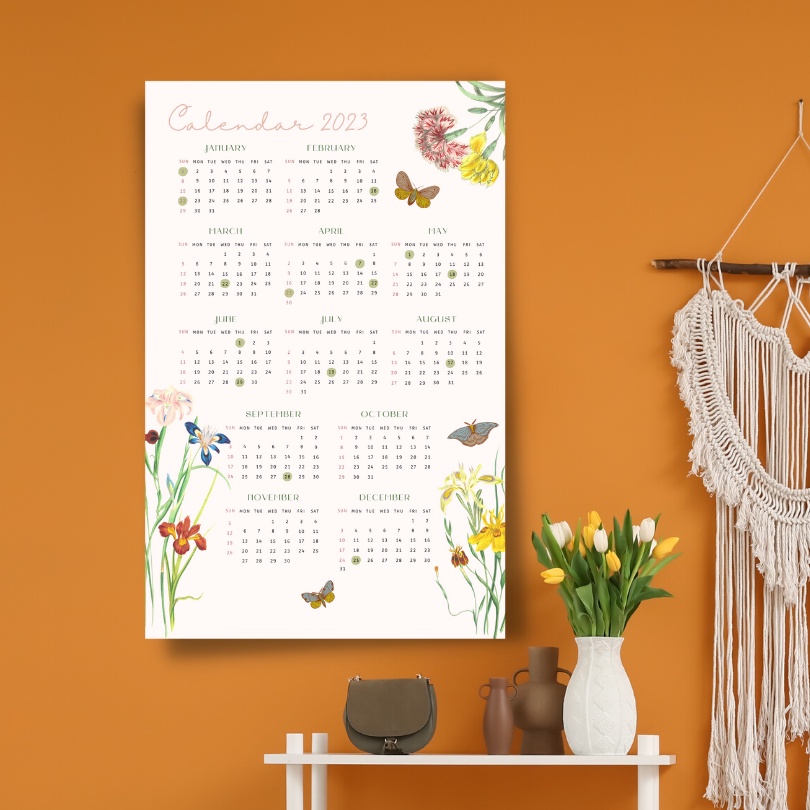 Jual Kalender 2024 Dinding Jumbo Aesthetic Korean Calendar 2024 Kalender Dinding 2024 A3 4228