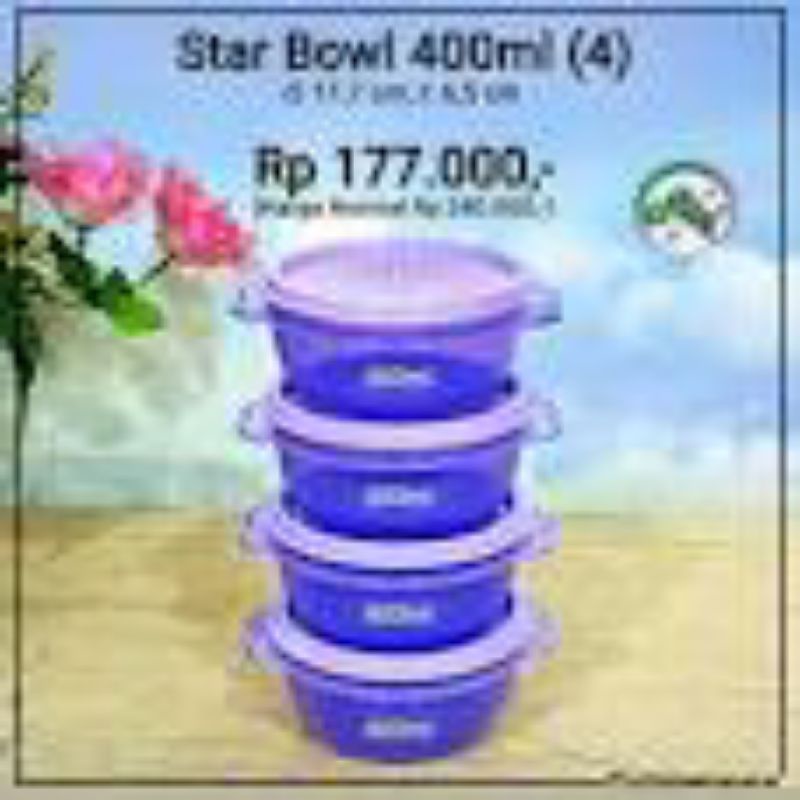 Jual Tupperware star bowl 400ml(1pc) | Shopee Indonesia