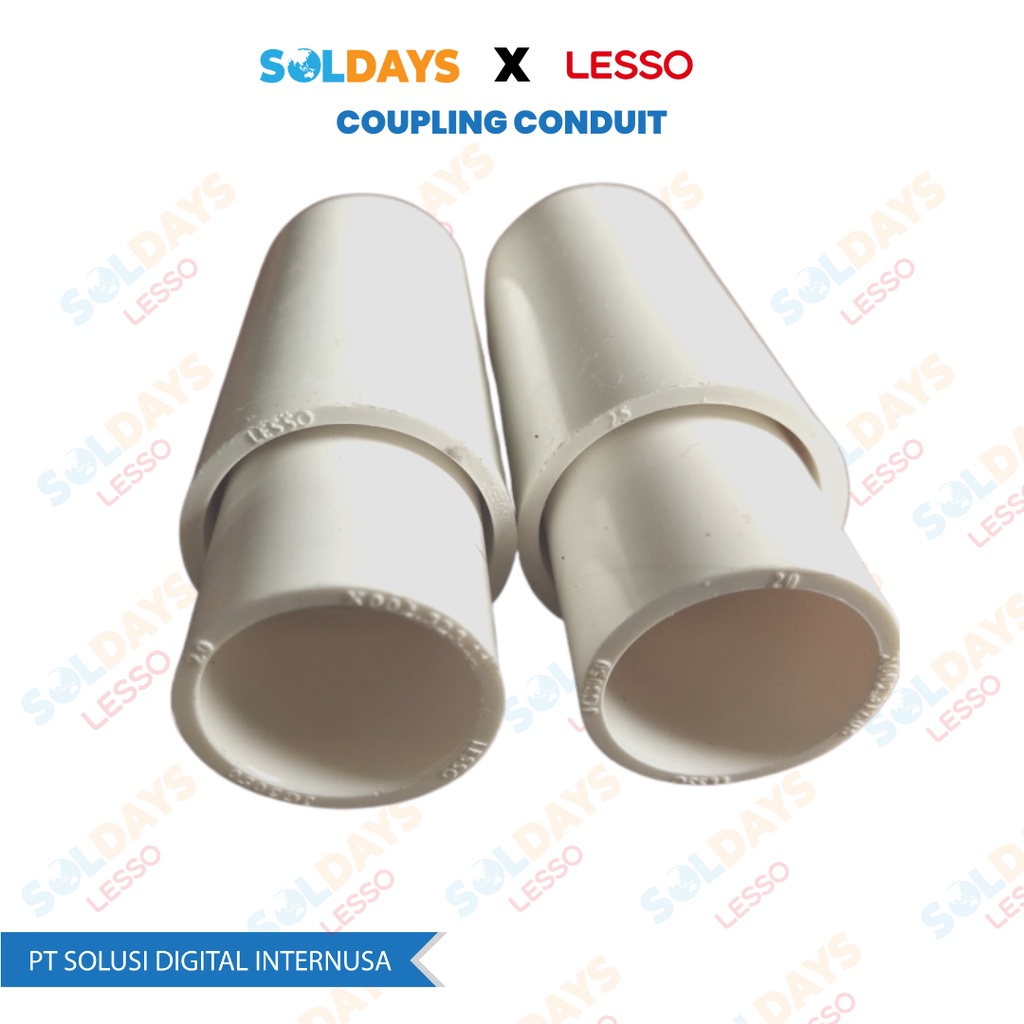 Jual Lesso PVC Conduit Coupling dn20 / Sok Pipa Conduit Fitting 20 mm