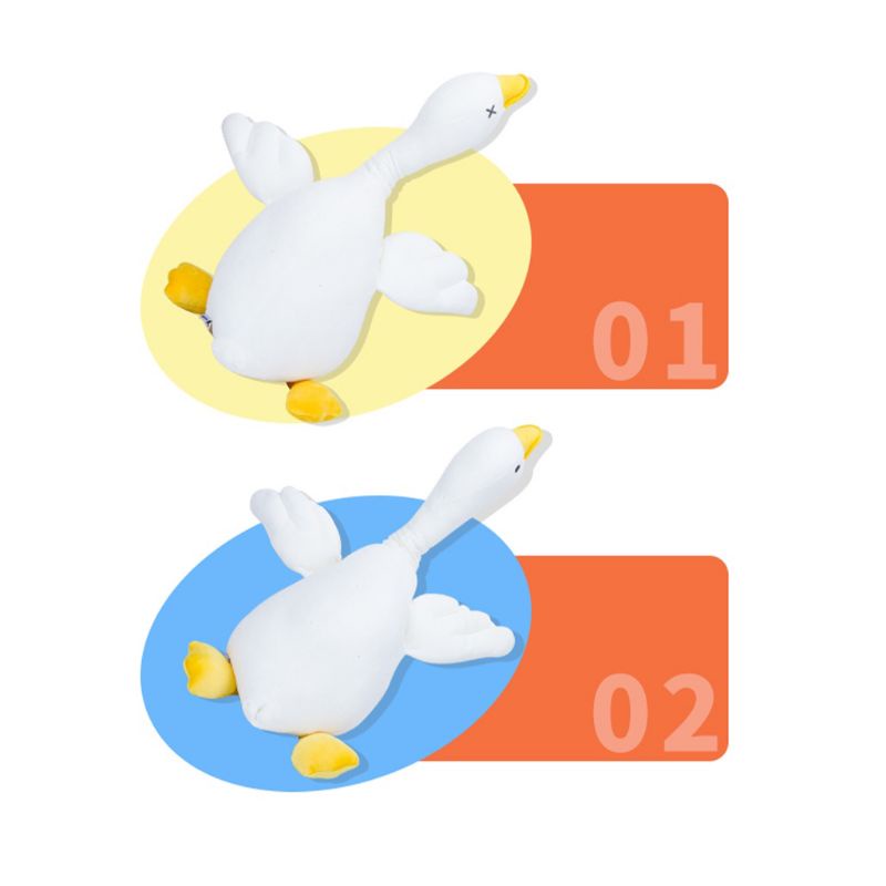 Jual MINISO boneka angksa lucu dan unik- White Goose Series Lying Plush ...