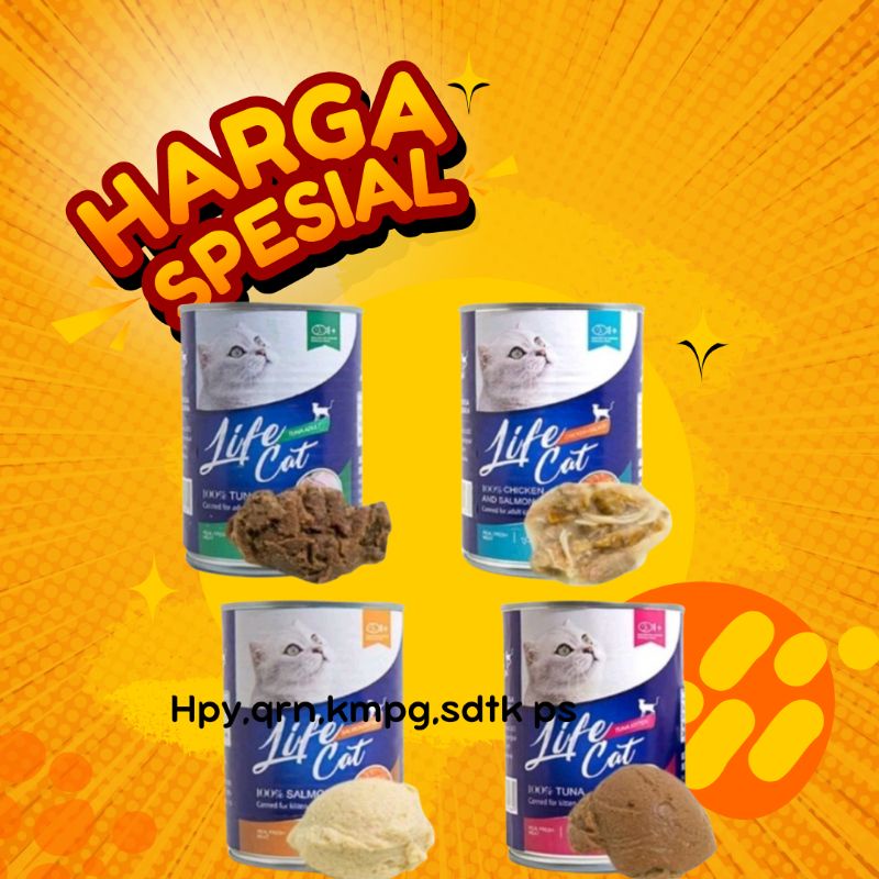 Jual Life Cat Kaleng Kitten Adult 400gr Baim Wong Shopee Indonesia 9012