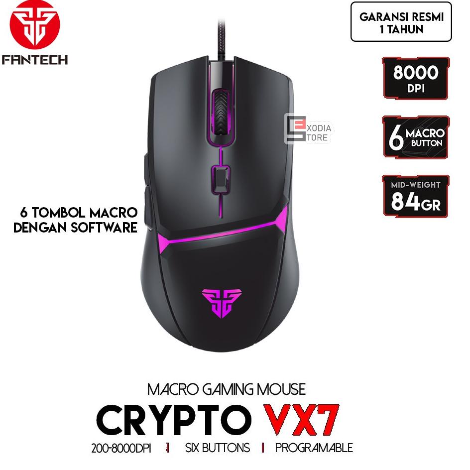 Jual Bagus Banget.. Fantech CRYPTO VX7 Mouse Gaming Macro 8000 DPI 6 ...