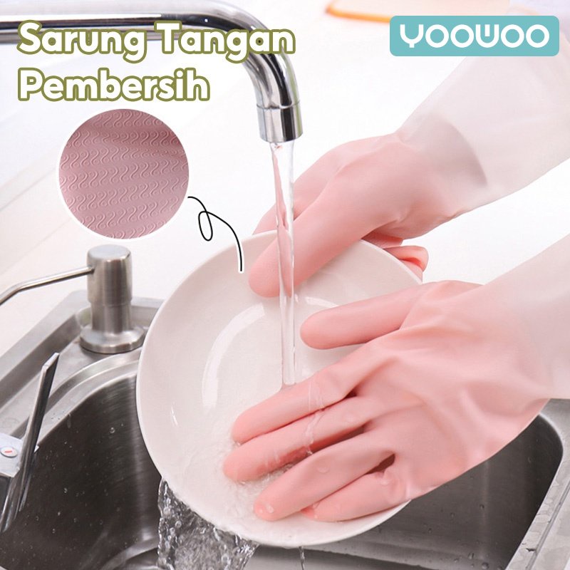 Jual YooWoo Sarung tangan karet / Sarung tangan cuci piring / sarung ...