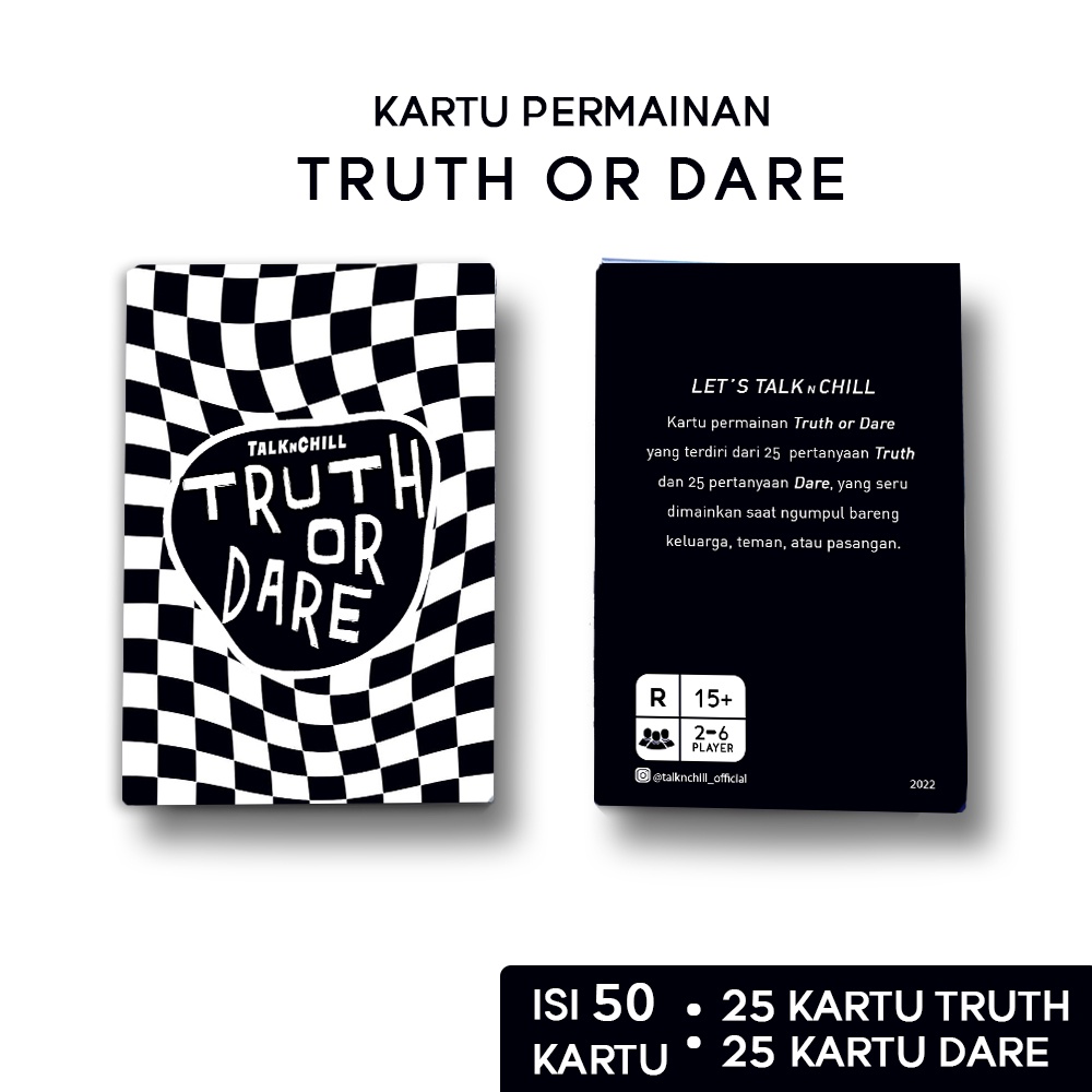 Jual Kartu Truth or Dare TalknChill | Kartu permainan | Game card ...