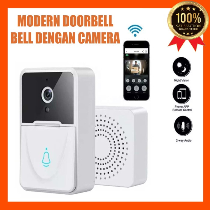 Jual bel pintu Kamera SmartDoor Bell Ip Camera Wireless Wifi interkom ...