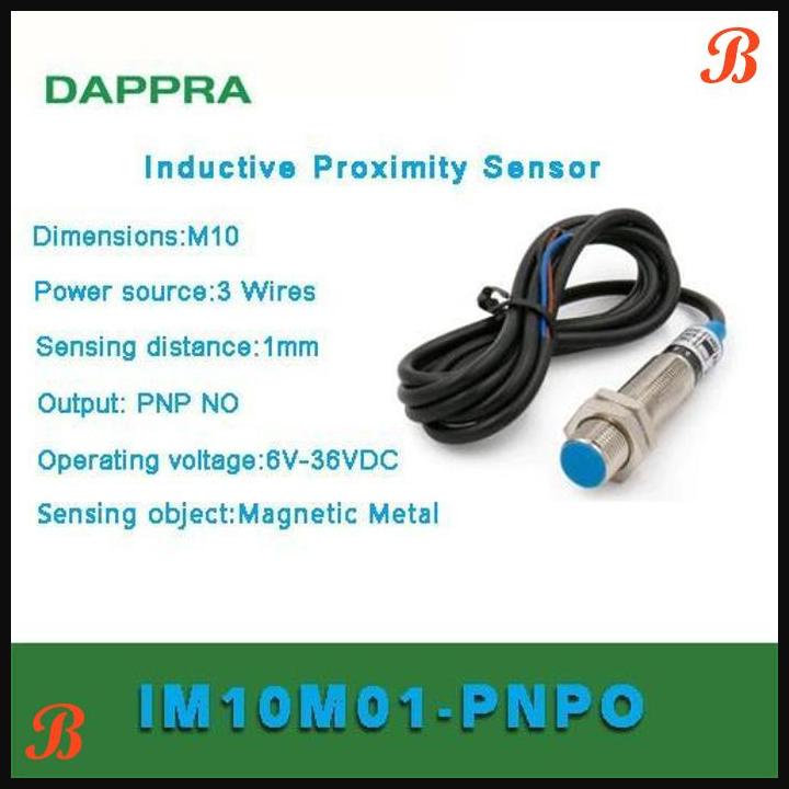 Jual M10 1mm PNP NO DC 6V To 36V dia 10mm Inductive Proximity Sensor