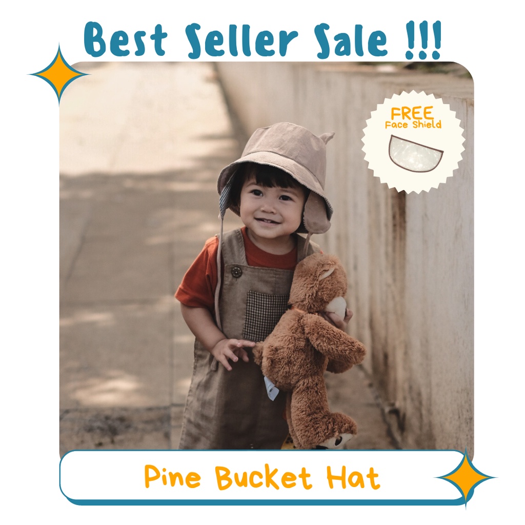 Jual f0rwf.20 PINE BUCKET HAT / Topi Anak (Face Shield) by KAIJA