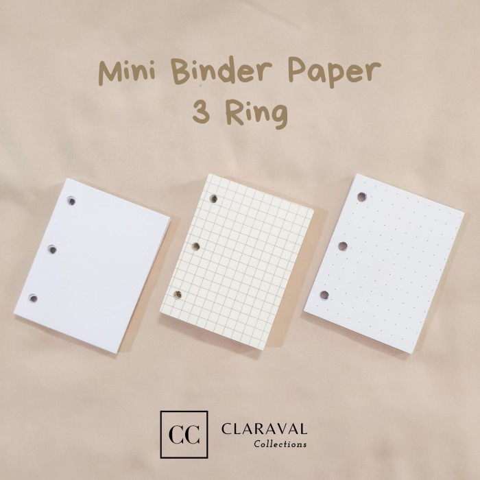 Jual MINI BINDER PAPER 3 RING / KERTAS MINI BINDER / KERTAS JOURNALLING
