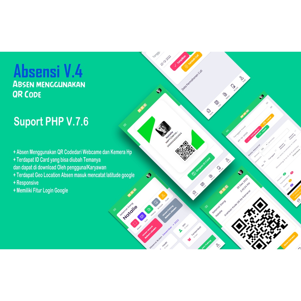 Jual Aplikasi Absensi Mengunakan QR Code/Kode V.4 Full Code | Shopee ...