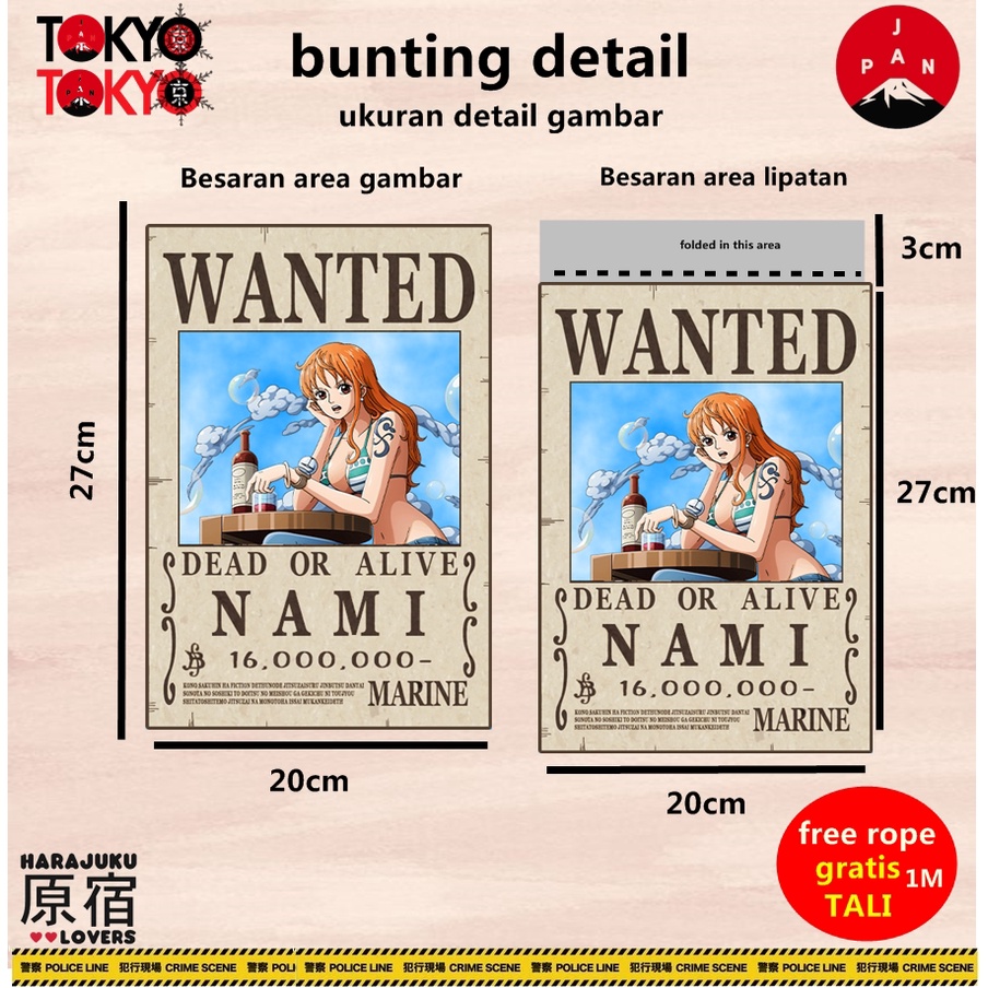 Jual Banner Bunting Flag Noren Anime Edition - One Piece Sunny Go ...
