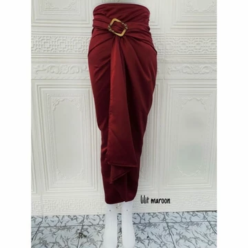 Rok Lilit Satin Kebaya Polos Rok Wisuda Bawahan Wanita