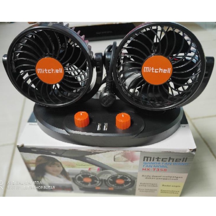 Jual Kipas Mobil Mitchell 24Volt Double Blower Double Switch Dan 2 Port ...