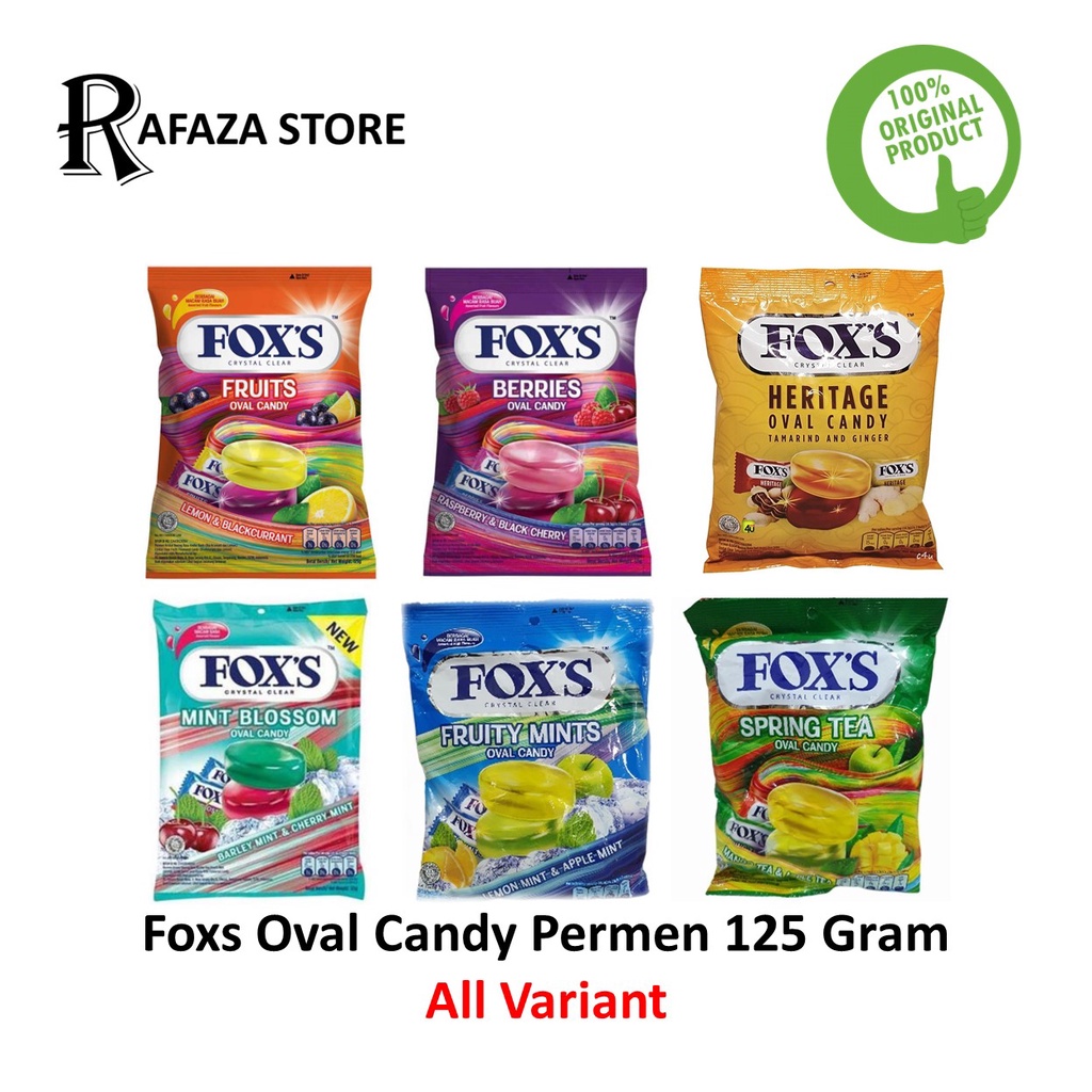 Jual Foxs Permen Crystal Clear Oval Candy 125 Gram Shopee Indonesia 3613